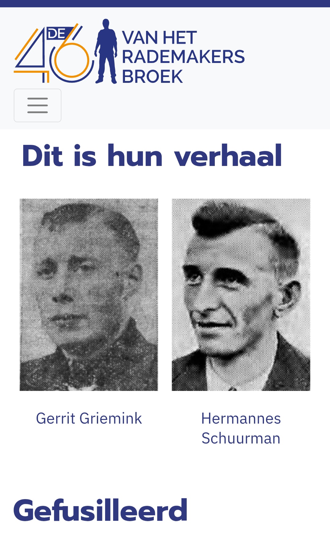 Website De 46 van het Rademakersbroek
